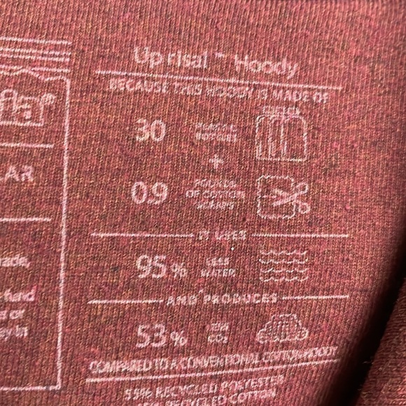 Patagonia Sweatshirt Hoodie Uprisal Small regular fit women's maroon - Picture 7 of 10